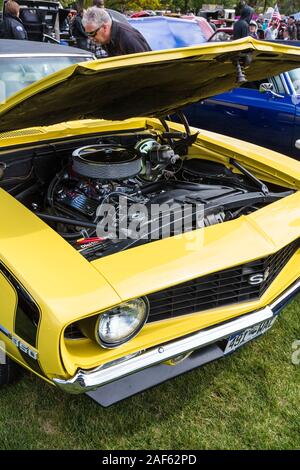 Ein restauriertes und modifizierte 1969 Chevy Camaro SS 350 Super Sport in der Moabiter April Aktion Auto Show in Moab, Utah. Stockfoto