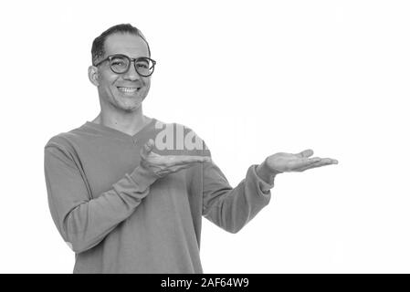 Reifen glücklich Persischen Mann streckte beide Hände Stockfoto