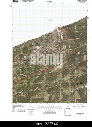 USGS TOPO Karte Ohio OH Conneaut 20100803 TM Wiederherstellung Stockfoto
