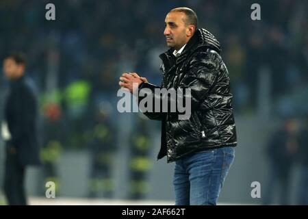 Trainer Mohamed Sahli (Wolfsberg) während der Europa League Match zwischen AS Roma und Wolfsberg AC im Stadio Olimpico am 23. Dezember 2019 in Rom, Italien. Roma zeichnen von 2-2 mit Wolfsberg AC (Foto von Giuseppe Fama/Pacific Press) Stockfoto