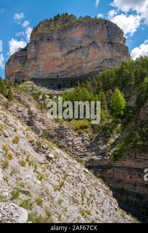 Gorges de Saint-Pierre in der Nähe von Seyne-les-Alpes, Alpes-de-Haute-Provence (04), Provence-Alpes-Cote d'Azur, Frankreich. Stockfoto