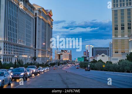 Las Vegas, USA - 20. Mai 2018: Sity Lichter bei Nacht Stockfoto