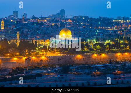 Die Skyline der Altstadt von Jerusalem, Israel Stockfoto