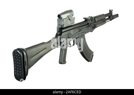 Saiga-M (Ak-47-Modus) mit Handschlaufe isoliert Stockfoto