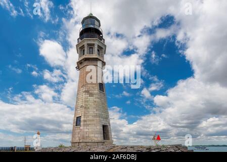 Buffalo Norden Breakwater Leuchtturm, See Erie, NY, USA Stockfoto