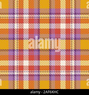 Tartan Schottland nahtlose karierte Muster Vektor. Retro Hintergrund Stoff. Vintage Farben prüfen Square geometrische Textur für Textildruck, Geschenkpapier Stock Vektor