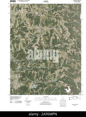 USGS TOPO Map Ohio OH Fleming 20100811 TM Restoration Stockfoto