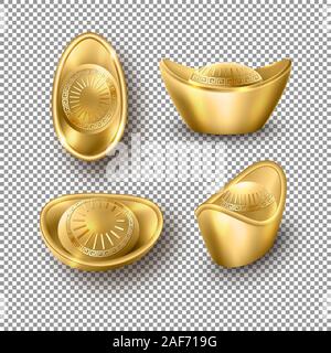 Chinesische Goldbarren Stock Vektor