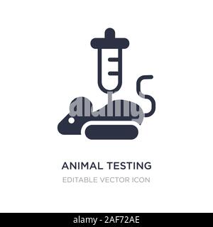 Tierversuche Symbol auf weißem Hintergrund. Einfaches element Abbildung von Tieren Konzept. Tierversuche Symbol Design. Stock Vektor