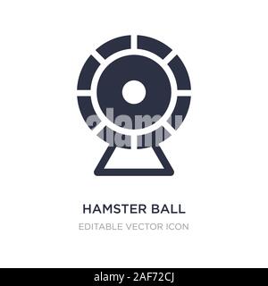 Hamster ball Symbol auf weißem Hintergrund. Einfaches element Abbildung von Tieren Konzept. Hamster ball Symbol Design. Stock Vektor