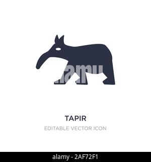 Tapir Symbol auf weißem Hintergrund. Einfaches element Abbildung von Tieren Konzept. tapir Symbol Design. Stock Vektor