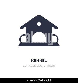 Kennel Symbol auf weißem Hintergrund. Einfaches element Abbildung von Tieren Konzept. kennel Symbol Design. Stock Vektor