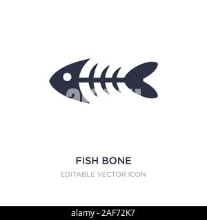 Fish Bone Symbol auf weißem Hintergrund. Einfaches element Abbildung von Tieren Konzept. Fish Bone Symbol Design. Stock Vektor