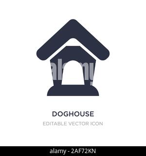Doghouse Symbol auf weißem Hintergrund. Einfaches element Abbildung von Tieren Konzept. doghouse Symbol Design. Stock Vektor