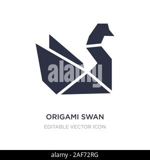 Origami swan Symbol auf weißem Hintergrund. Einfaches element Abbildung von Tieren Konzept. origami Swan Symbol Design. Stock Vektor