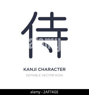 Kanji Zeichen Symbol auf weißem Hintergrund. Einfaches element Abbildung kann von Kunst Konzept. Kanji Zeichen Symbol Design. Stock Vektor