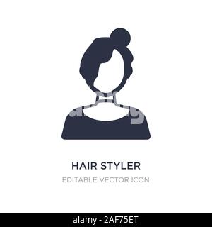 Haar styler Symbol auf weißem Hintergrund. Einfaches element Abbildung kann von Schönheit Konzept. Haar styler Symbol Design. Stock Vektor