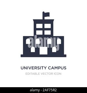 Campus der Universität Symbol auf weißem Hintergrund. Einfaches element Abbildung von Gebäuden Konzept. Campus der Universität Symbol Design. Stock Vektor