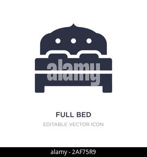 Bett Symbol auf weißem Hintergrund. Einfaches element Abbildung von Gebäuden Konzept. Bett Symbol Design. Stock Vektor