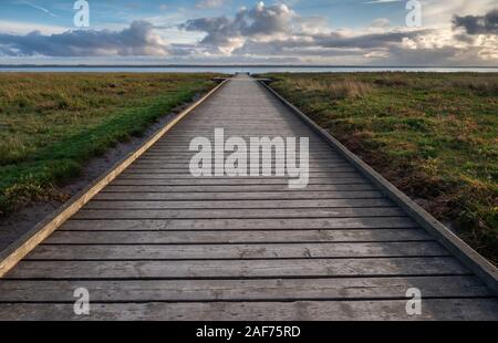 Lytham Rettungsboot Jetty in Lancashire. Das rettungsboot Mole in Lytham auf der Lancashire Coast im Norden von England Stockfoto