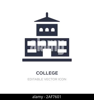Hochschule Symbol auf weißem Hintergrund. Einfaches element Abbildung von Gebäuden Konzept. college Symbol Design. Stock Vektor