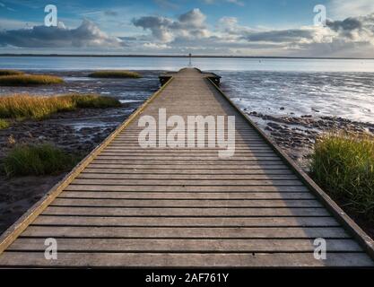 Lytham Rettungsboot Jetty in Lancashire. Das rettungsboot Mole in Lytham auf der Lancashire Coast im Norden von England Stockfoto