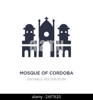 Moschee von Córdoba Symbol auf weißem Hintergrund. Einfaches element Abbildung von Gebäuden Konzept. Moschee von Córdoba Symbol Design. Stock Vektor