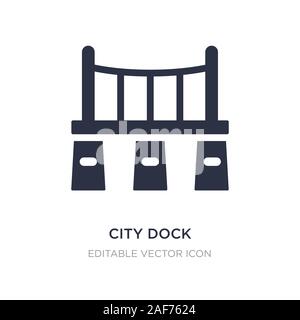 City Dock Symbol auf weißem Hintergrund. Einfaches element Abbildung von Gebäuden Konzept. city Dock Symbol Design. Stock Vektor