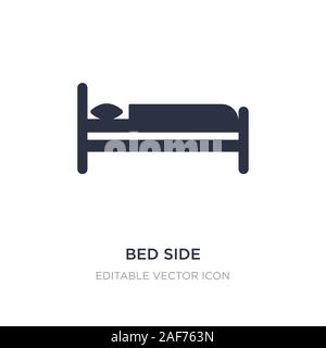 Bed Side Symbol auf weißem Hintergrund. Einfaches element Abbildung von Gebäuden Konzept. Bett Seite Symbol Design. Stock Vektor