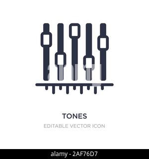 Töne Symbol auf weißem Hintergrund. Einfaches element Abbildung von Business Konzept. Töne Symbol Design. Stock Vektor