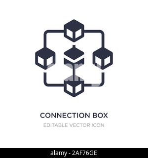 Anschlusskasten Chart Symbol auf weißem Hintergrund. Einfaches element Abbildung von Business Konzept. connection box Chart Symbol Symbol Design. Stock Vektor