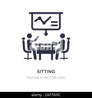 Sitzung Symbol auf weißem Hintergrund. Einfaches element Abbildung von Business Konzept. sitzen Symbol Design. Stock Vektor