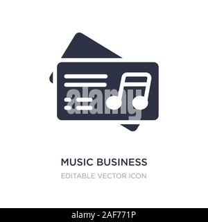 Musik business card Symbol auf weißem Hintergrund. Einfaches element Abbildung von Business Konzept. Musik business card Symbol Design. Stock Vektor