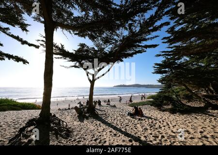 Carmel Beach, Strand von Carmel-by-the-Sea, Kalifornien, USA Stockfoto