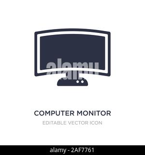 Computer Monitor Symbol auf weißem Hintergrund. Einfaches element Abbildung von Computer Konzept. computer monitor Symbol Design. Stock Vektor