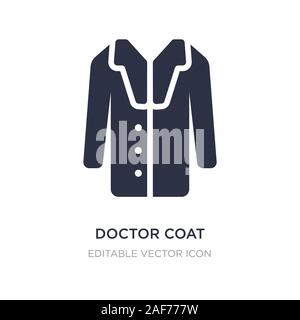 Arzt Mantel Symbol auf weißem Hintergrund. Einfaches element Abbildung von Weihnachten Konzept. Arzt Mantel Symbol Design. Stock Vektor