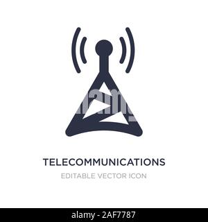 Telekommunikation Symbol auf weißem Hintergrund. Einfaches element Abbildung aus dem Computer Concept. Telekommunikation Symbol Design. Stock Vektor