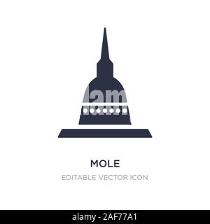 Mole Antonelliana in Turin Symbol auf weißem Hintergrund. Einfaches element Abbildung aus Kino Konzept. Mole Antonelliana in Turin Symbol Design. Stock Vektor