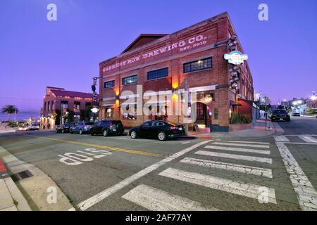 Restaurant Cannery Row Brewing Company im Tourismusviertel Cannery Row, Monterey, Kalifornien, USA Stockfoto
