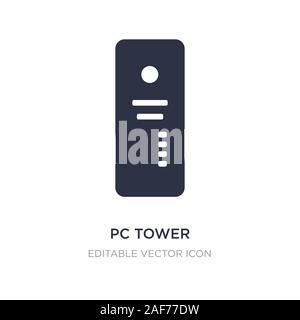 Pc tower Symbol auf weißem Hintergrund. Einfaches element Abbildung von Computer Konzept. pc tower Symbol Design. Stock Vektor