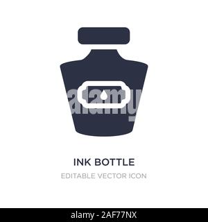 Flasche Tinte Symbol auf weißem Hintergrund. Einfaches element Abbildung von Kommunikation Konzept. Flasche Tinte Symbol Design. Stock Vektor