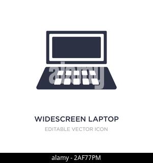 Widescreen laptop Symbol auf weißem Hintergrund. Einfaches element Abbildung von Computer Konzept. widescreen laptop Symbol Design. Stock Vektor