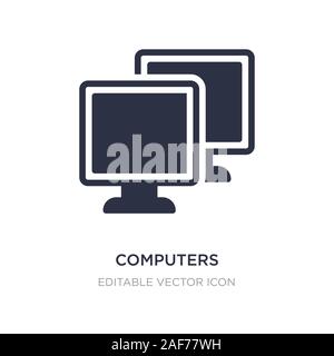 Computer Symbol auf weißem Hintergrund. Einfaches element Abbildung aus dem Computer Concept. Computer Symbol Design. Stock Vektor