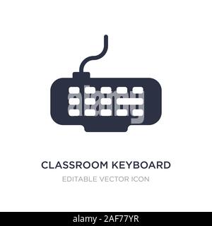 Klassenzimmer Tastatur Symbol auf weißem Hintergrund. Einfaches element Abbildung von Computer Konzept. Klassenzimmer Tastatur auf das Symbol Design. Stock Vektor