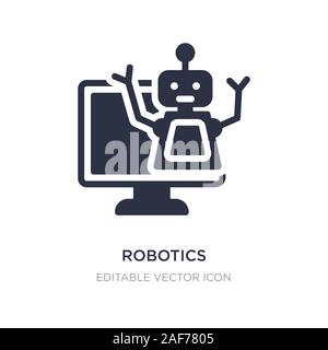 Robotik Symbol auf weißem Hintergrund. Einfaches element Abbildung von Computer Konzept. Robotik Symbol Design. Stock Vektor