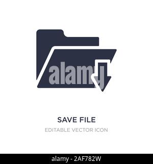 Symbol "Datei speichern" auf weißem Hintergrund. Einfaches element Abbildung von Computer Konzept. Datei Speichern Symbol Design. Stock Vektor