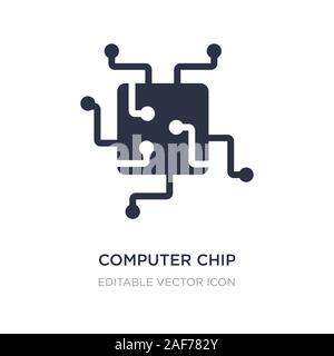 Computer Chip Symbol auf weißem Hintergrund. Einfaches element Abbildung von Computer Konzept. Computer Chip Symbol Design. Stock Vektor