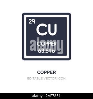 Kupfer Symbol auf weißem Hintergrund. Einfaches element Abbildung von Konstruktion und Werkzeuge Konzept. Kupfer Symbol Design. Stock Vektor