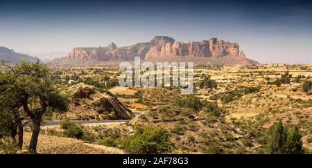 Äthiopien, Tigray, Megab, Gheralta Escarpment, home Felsen gehauenen Kirchen hilltop Stockfoto