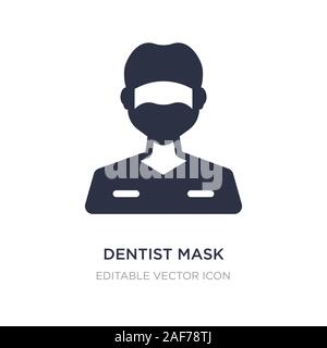 Zahnarzt Maske Symbol auf weißem Hintergrund. Einfaches element Abbildung vom Zahnarzt Konzept. Zahnarzt Maske Symbol Design. Stock Vektor